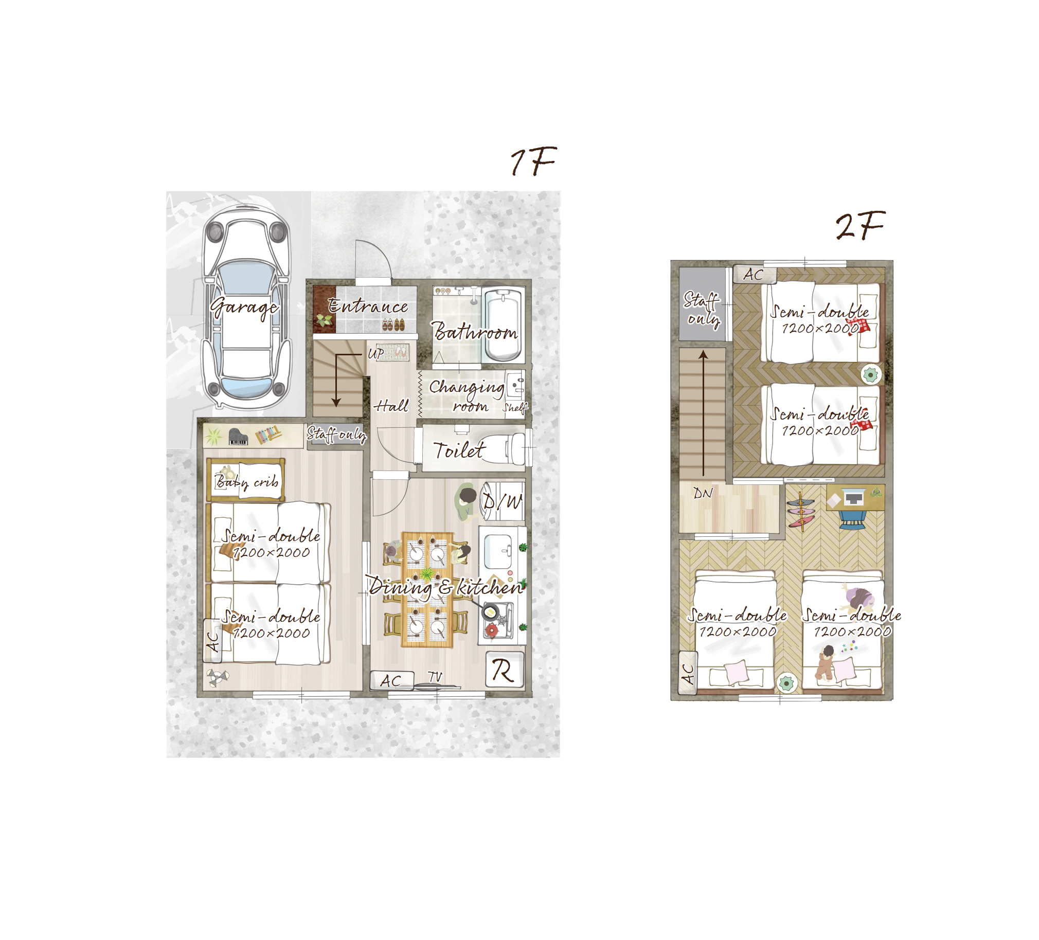 千の宿の間取り図